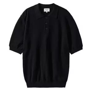 [브롬톤](강남점)[브롬톤런던][브롬톤][P242MKT513] 반팔 배색 카라 니트 블랙(30%금액할인)