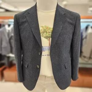 [킨록바이킨록앤더슨](신세계 사우스시티)다크 네이비 투톤 조직감 여름 자켓(CHB32B2M3)