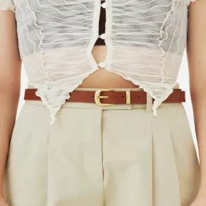 질스튜어트 뉴욕 액세서리 25mm 브라운 프리미엄 통가죽 여성벨트 JABE4F121W2