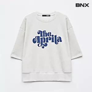 [롯데백화점]비엔엑스 아프릴리아 레터링 심플 반팔 맨투맨 (BW1TS034L0)