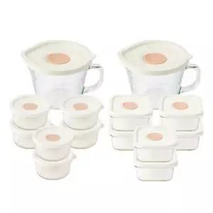 글라스락 렌지쿡 햇밥용기6개+큰햇밥용기6개+계란찜용기2개