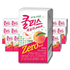 동원 쿨피스 제로 복숭아 140ml 24개 유산균 음료