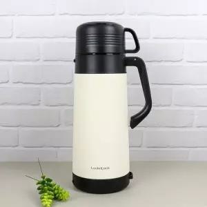 [너만아는잡화점]락앤락 이지 대용량 보온병 1.8L 아이보리 + 원형도시락밥통