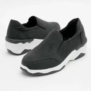 [라일리의류] Rly 스웨이드 슬립온 푹신한 쿠션 키높이 운동화 중년신발