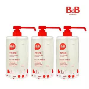 [3개 세트]비앤비 전성분 EWG등급 안심 주방세제 1000ml