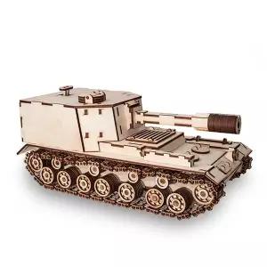 DIY 나무 조립 키트 입체 퍼즐 탱크 SAU-212