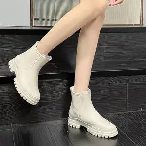 ONM 레인 부츠 첼시 장화 방수 가벼운 키높이 4계절 신발