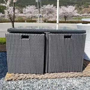 [텐바이텐] DR-3166 라탄 블랙 테이블세트/야외용 가구, 라탄가구