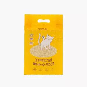 포우장 자극안녕 친환경 고양이 옥수수모래 부드러운 입자 2.8kg(7L) X 4개