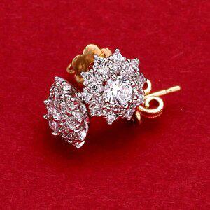 [새미쥬얼리]18k 로미 랩다이아 일자침 귀걸이 1부