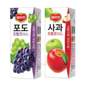 델몬트 드링크 190ml 사과x24팩+포도 24팩