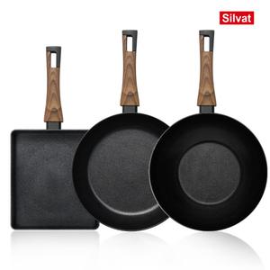 국내생산 홈쇼핑 완판! 실바트 까리노 IH 인덕션 프라이팬 3종 세트 (24사각/28팬/28웍)