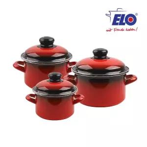 ELO 빨강법랑 3종 깊은형 14cm+16cm+18cm
