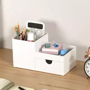 [하프클럽/셀러허브_여성트랜드패션]책상 시계연필꽂이 소품 서랍형 볼펜