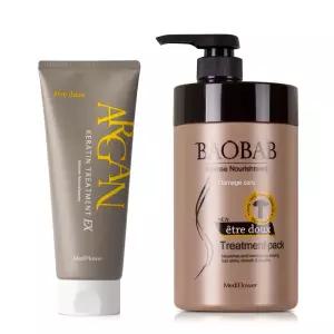 [메디플라워] 에트투스 아르간 케라틴 트리트먼트 EX 200ml+바오밥 트리트먼트 헤어팩 1000ml 2종세트