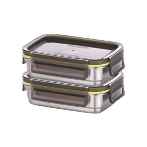 스텐락 국산 스텐밀폐용기 슈어 직사각 3호 2p세트