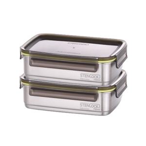 스텐락 국산 스텐밀폐용기 슈어 직사각 5호 2p세트