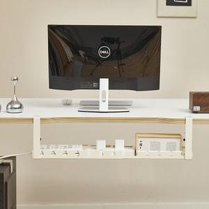 아우스 FJA-03 무타공 멀티탭 케이블정리 트레이 선정리 선반 책상 멀티탭 거치