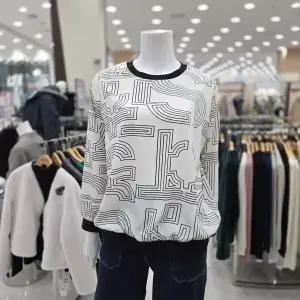 봄 가을 밑단 시보리 블라우스 V1E1BL24GN