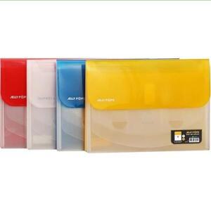문화)젤리팝스 슬라이딩 도큐멘트화일(4단 적 투명 청 노랑 JF582-73)