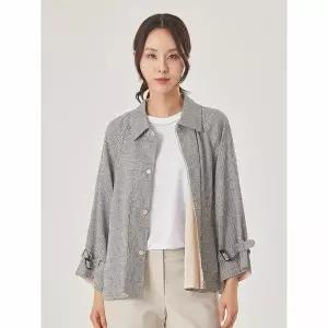 [하프클럽/조이너스]린넨 숏 바바리 자켓_JACU5-WJK240