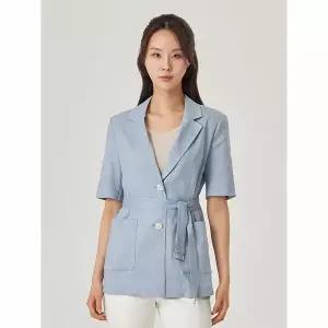 [하프클럽/조이너스]스판 반소매 린넨 혼방 자켓_JACU4-WJK100