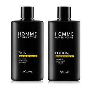 에이썸 파워 옴므 엑티브 스킨+로션 총2개 대용량 남성 기초화장품 세트