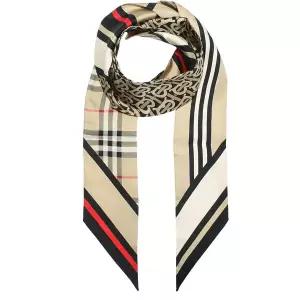 [버버리]25FW 버버리_몽타주 프린트 실크 스키니 스카프 8037017 ABBTT A7026
