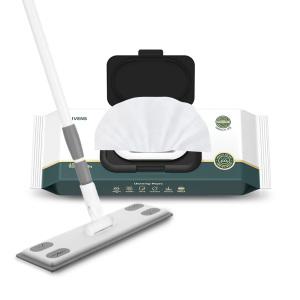 리벤스 파워클린 밀대+밀대판+베이킹소다 캡형 물걸레 청소포(특대형) 25매(25매*1팩)