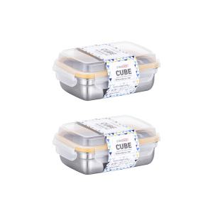 [스텐락] 본사 국내제조 큐브 밀폐용기 5호(730ml) 2p세트