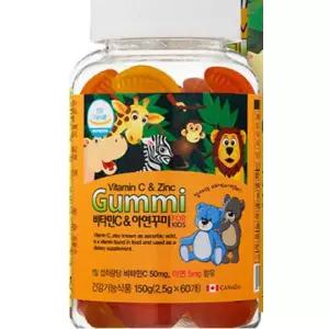 네추럴라이즈 비타민C아연 꾸미 어린이 비타민젤리 아기 구미 키즈 영양제 60구미, 6개