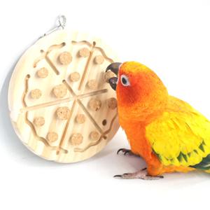 앵무새 장난감 우드 뜯뜯 코르크 (햇님/별님/피자) 뽑기 놀이 훈련 용품 