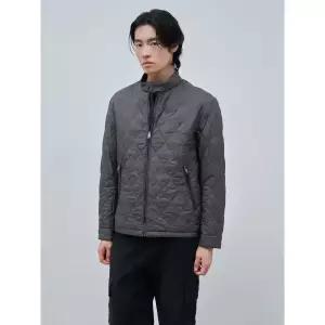 [빈폴] [Essential] 다이아 패딩 해링턴 재킷 - 그레이 (BC4938EP13)