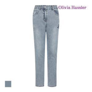 [올리비아하슬러] 포인트 워싱 데님 팬츠_OHCMDP101
