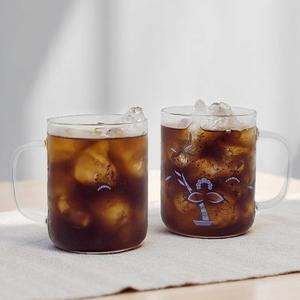 쯔비벨무스터 아델 글라스머그 2p세트 물컵 유리잔 예쁜 커피컵 홈카페 선물용 라떼잔