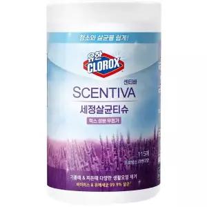 유한 세정살균티슈 센티바 115매(라벤더)