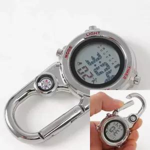 아웃도어 카라비너 스포츠 시계 레드 낚시시계