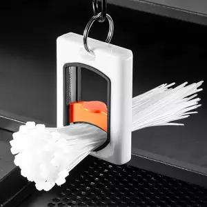 휴대용 케이블 타이 정리기 원터치 타이 보관 홀더 정리 밴드 축광 마운트 고정 전선 배선 작업 클립 도구