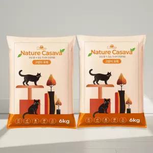 블루펫 천연 카사바 고양이 모래 12kg