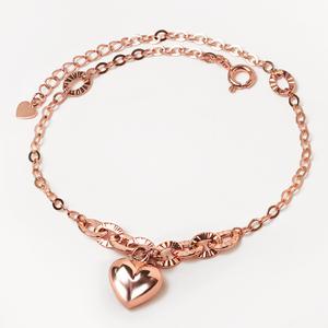 주리에떼 14K 18K 팔찌 데일리 로즈골드 하트통통 레이어드 볼드 오드리 여성 체인 금 팔찌 선물