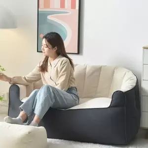 빈백 그레이 소파 2인용 베이지 (WFHJM30)