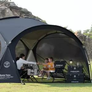 10인용 야외텐트 돔쉘터 블랙 8 가림막포함 (WFHJJ5G)