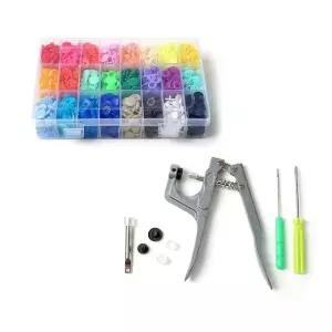 기구포함 똑딱이단추 24컬러 티단추 360세트 홈소잉 (WFHJDFW)