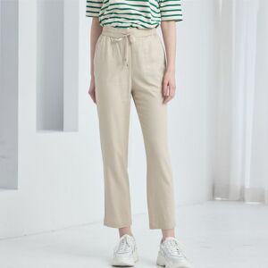 라우니 썸머 린넨 블렌디드 밴딩 여성 팬츠