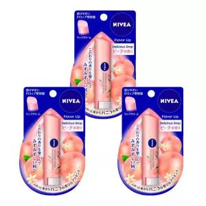 니베아 복숭아 립밤 일본 직수입 정품 한정판 3개