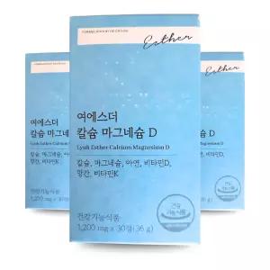여에스더 칼슘 마그네슘D 1,200mg x 30정 x 3개 칼마디 뼈 건강 필수영양소