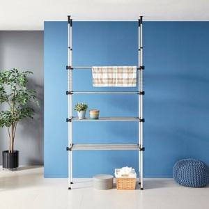 넘버원 다용도 베이직 스타일 폭조절 4단 수납선반 행거