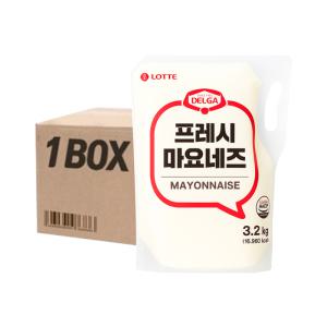 롯데 프레시 마요네즈 3.2kgX4개 1BOX 편리한 캡파우치 고소한 셀러드 마요네즈