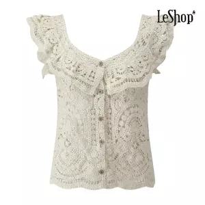 [롯데백화점]르샵 크로쉐 자수 프릴 베스트 (BP6VT003A)