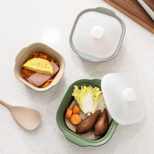 국산 플라이토 실리콘 플래티넘 모락 사각 찜기 600ml 900ml 1200ml